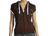 Bluze femei Puma Lifestyle - Short Sleeve Hooded Sweat Jacket - Chocolate Brown/White