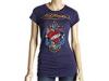 Tricouri femei ed hardy - true anchor heart platinum