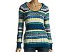 Bluze femei DKNY - Striped Hooded Sweater - Bluegrass