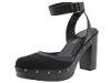 Pantofi femei Via Spiga - Inquire - Black Linen/Vachetta