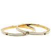 Diverse femei Jessica Elliot - Skinny Candied Bangles (Set of 2) - White/Gold
