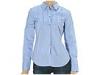 Bluze femei Esprit - Ruffle Front Winter Voile Blouse - Air Blue