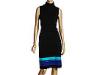 Rochii femei Calvin Klein (CK) - Sleeveless Turtleneck Dress - Black Multi