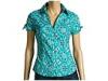 Camasi femei esprit - s/s tie floral crushed blouse - blue