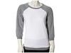 Bluze femei Nike - Softest Raglan Crew - White/Dark Grey Heather