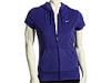 Tricouri femei Nike - Loop Terry Short-Sleeve Solid Hoodie - Wicked Purple/(White)