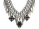 Diverse femei Lucky Brand - Poor Lil Rich Girl Drama Mesh Charm Collar Necklace - Silver