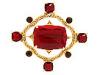 Diverse femei Carolee - Code Red Cushion Pearl Pin - Red/Gold