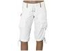 Pantaloni femei Akademiks - Plaid Solid Cargo Capri - White