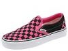 Adidasi barbati Vans - Classic Slip-On&#174  Core Classics - Black/Fandango Pink Checkerboard