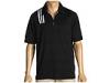 Tricouri barbati Adidas - ClimaCoolÂ® 3-Stripes Quarter-Zip Polo Shirt - Black/White
