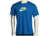 Tricouri barbati Nike - Pacer S/S Cotton Dri-Fit Run Swoosh Tee - Techno Blue/Voltage Yellow II/(White)