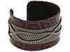 Diverse femei Jessica Simpson - Leather and Chains Cuff Bracelet - Plum Leather