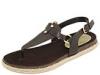 Sandale femei Lauren RL - Lakin Cork Footbed - Dark Brown Vachetta