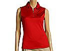 Tricouri femei Adidas - ClimaCool&#174  Sleeveless Mesh-Rib Polo Shirt - University Red