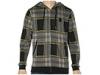 Bluze barbati es - double plaid hoodie - black