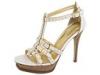 Sandale femei guess - taxi - white/gold