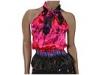 Tricouri femei Phat Farm - Sleeveless Smocked Top w/Neck Ties - D3A00025 - Wild Ruby Tie Dye
