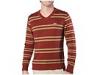 Pulovere barbati Le Tigre - Le TIGRE Double Bar Stripe V-Neck Sweater - Wine