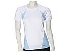 Tricouri femei Nike - Updated Short-Sleeve Reflective Base Layer - White/Ice Blue/(New Blue)