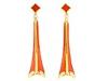 Diverse femei Andrew Hamilton Crawford - Eiffel Tower Earrings Gold - Red Translucent