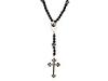 Diverse femei King Baby Studio - Onyx Rosary - Crowned Heart & Traditional Cross