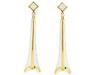 Diverse femei Andrew Hamilton Crawford - Eiffel Tower Earrings Gold - White Opaque