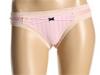 Lenjerie femei Betsey Johnson - Zipper Stripe Lo-Rise  Wide Side Thong - Pussycat Pink