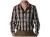 Camasi barbati Jean Paul Gaultier - Prince Of Wales Patter Voile Long Sleeve - Brown/Navy