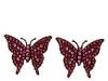 Diverse femei Tarina Tarantino  - Small Butterfly Earrings - Burgundy