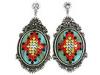 Diverse femei Tarina Tarantino  - Victorian Navajo Crystal Pave Cabochon Drop Earrings - Turquoise