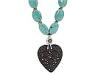 Diverse femei Lucky Brand - White Sands Open Heart Necklace - Turquoise