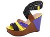 Sandale femei Jean Paul Gaultier - GA16039E0P G16 - Black/Kaki/Violet/Yellow