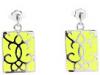 Diverse femei Andrew Hamilton Crawford - Resin Damask Earrings Silver - Lime Translucent