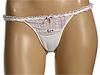 Lenjerie femei Betsey Johnson - Chiffon and Heirloom Lace String Thong - Pearl