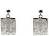 Diverse femei Andrew Hamilton Crawford - Resin Damask Earrings Silver - White Opaque