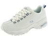Adidasi femei Skechers - Premium - White Smooth Leather/Blue Trim
