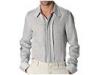 Camasi barbati Jean Paul Gaultier - Striped Canvas Button Down With Knit Detail - White With Grey Detail