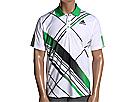 Tricouri barbati Adidas - Edge Theme Polo Shirt - White/Signal Green/White