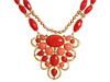 Diverse femei Carolee - Palm Beach Coral Bib Necklace - Coral/Lt. Topaz/Gold