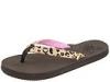 Sandale femei roxy - amazon - leopard/chocolate/pink