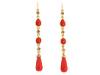 Diverse femei Carolee - Palm Beach Set Linear Drop Earrings - Coral/Lt. Topaz/Gold