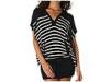 Rochii femei Jean Paul Gaultier - Liquid Jersey Hoodie Dress - Navy/White Stripes