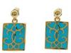 Diverse femei andrew hamilton - resin damask earrings gold - turquoise