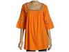 Tricouri femei DKNY - Embroidered Tunic w/ Pocket - Tangerine