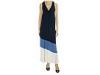 Rochii femei ABS Allen Schwartz - Color Blocked Maxi Dress - Navy