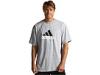 Tricouri barbati Adidas - Short-Sleeve Logo Tee - Medium Grey Heather/Black/White