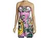 Rochii femei Ed Hardy - Exploding Skull Foiled Multiprint Strapless Tunic - Pink