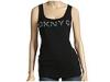 Tricouri femei DKNY - Embellished Logo Tank - Black
