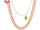 Diverse femei Betsey Johnson - Flower Girl Long Orange Chain Necklace - Orange Multi